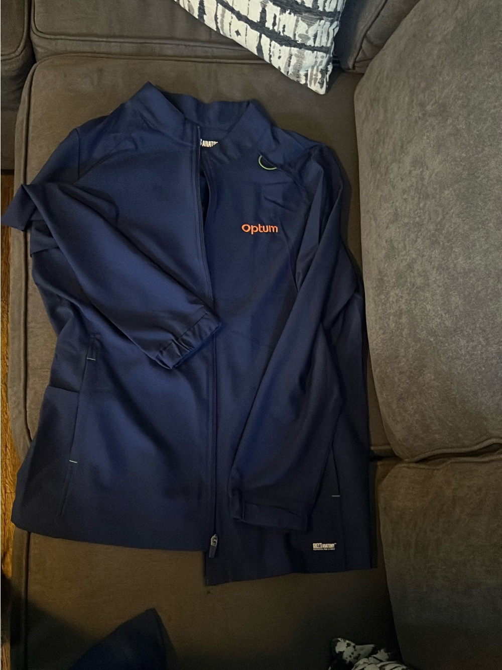Grey's Anatomy Navy Zip Front Scrub Jacket